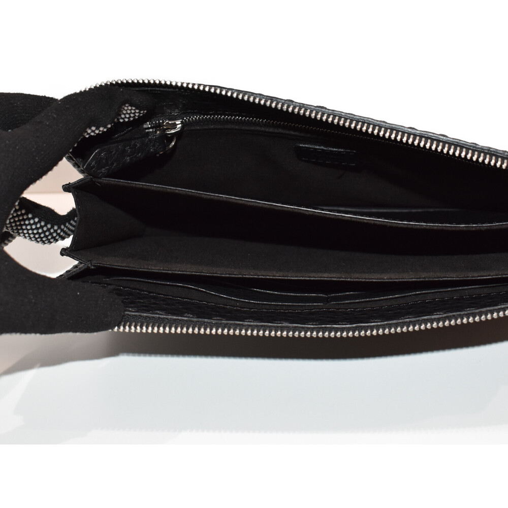Fendi Leather Bugs Black Clutch Shoulder Bag Selleria - Picture 6 of 7